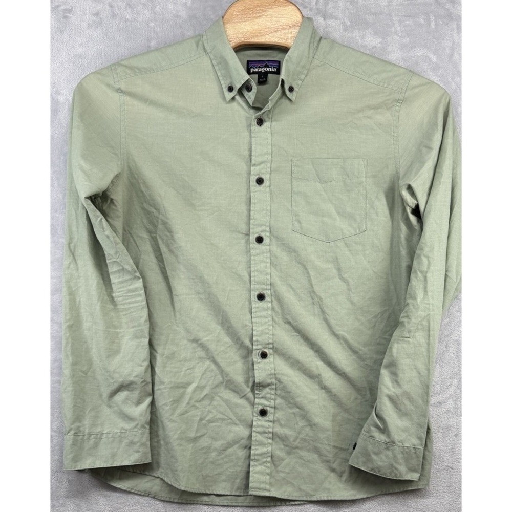Patagonia Button Down Casual Green Men's Size L